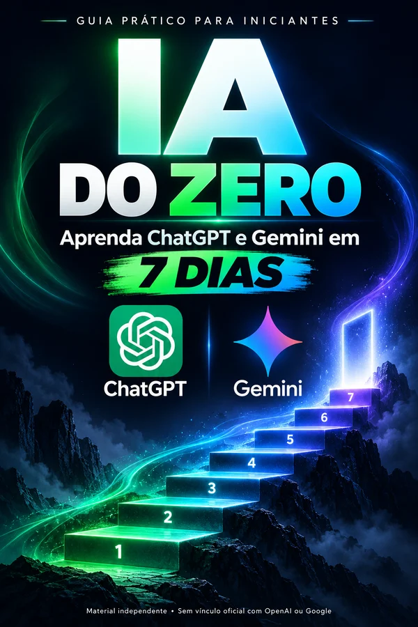 Capa do ebook IA do Zero: Aprenda ChatGPT e Gemini em 7 Dias